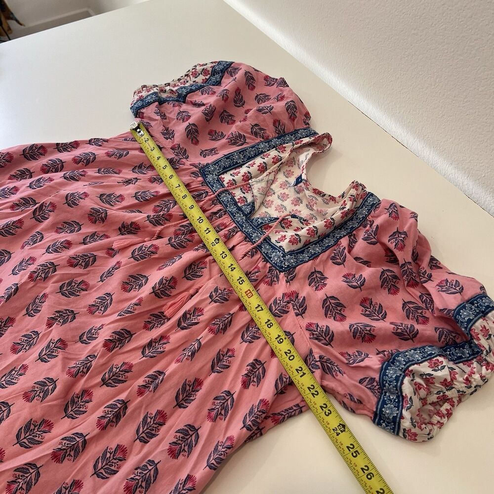 Old Navy Puff-Sleeve Printed Mini Swing Dress size XL Boho Resortwear Summer - Picture 10 of 11